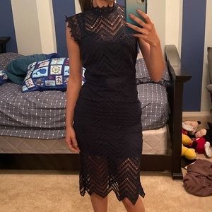 Bardot navy blue dress